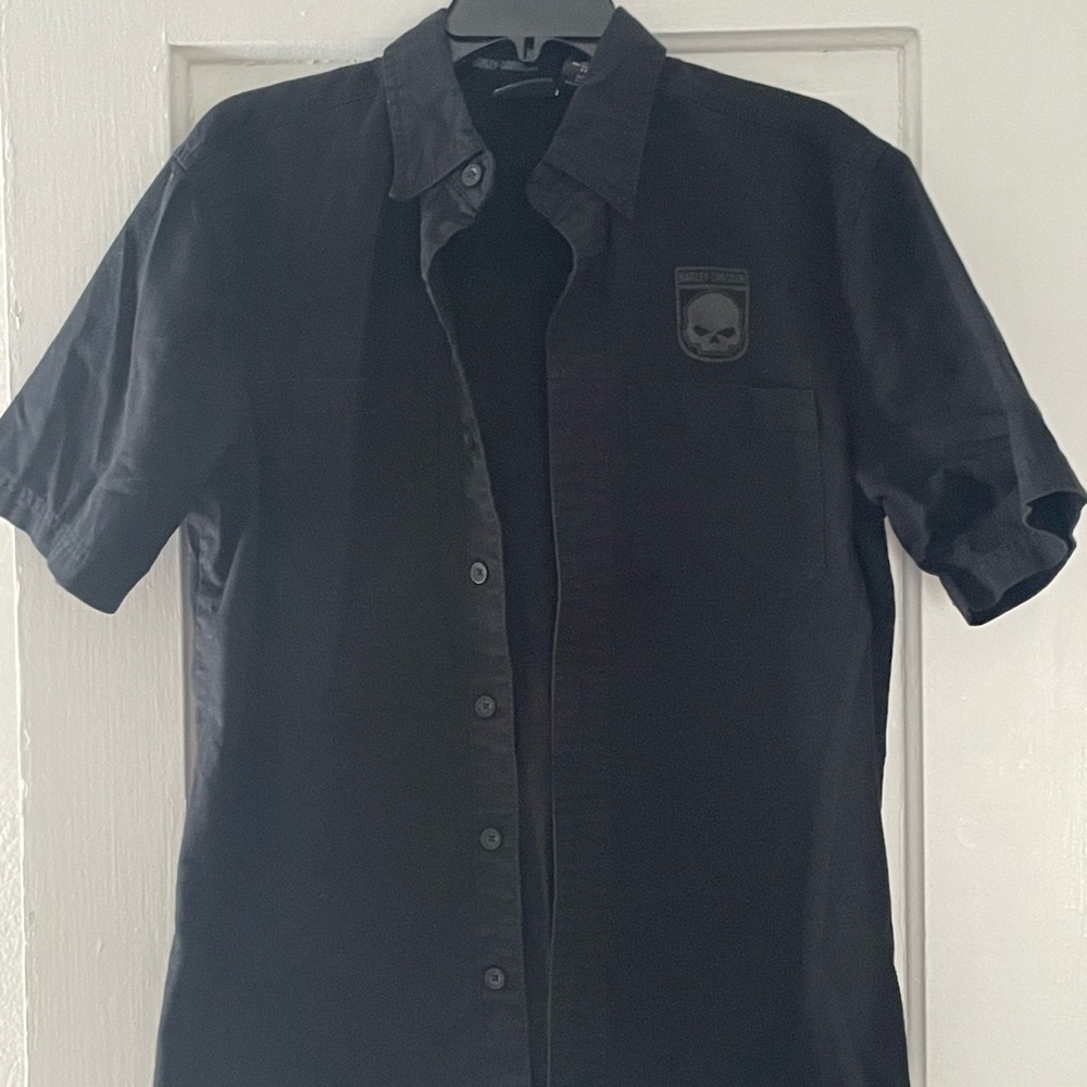 Harley-Davidson Black Casual Button Down Shirt